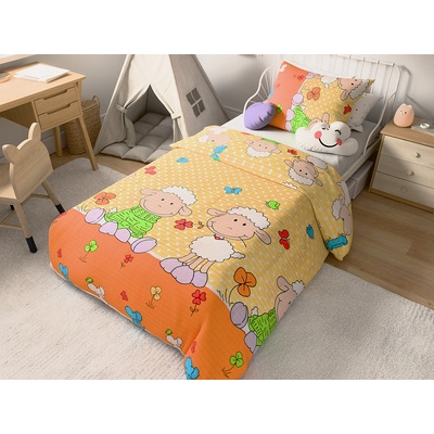 Textilomanie Krepové povlečení do postýlky žluté Rozměr povlečení: 45 x 65 cm 90 x 135 cm