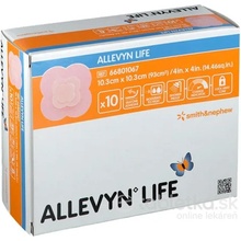 Allevyn LIFE Krytie na rany 10,3 x 10,3 cm adhezívne penové krytie so silikónovým gélom 10 ks