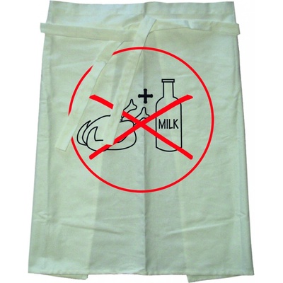 Zástěra mléko a maso bez laclu
