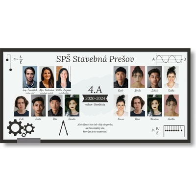 Personal Banner na stužkovú s fotkami - Blackboard Rozmer banner: 130 x 65 cm