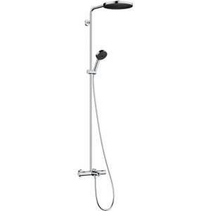 Hansgrohe Pulsify S Puro - Душ комплект с термостат за вана, диаметър 26 см, 3 струи, EcoSmart, хром 24232000 (24232000)