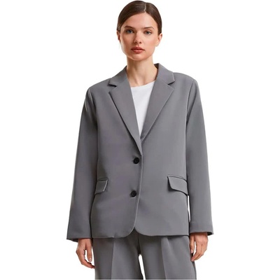 Urban classics Сако Urban classics Long blazer - Grey (Cloud Grey)