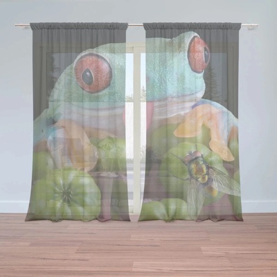Sablio Záclony Veselá žaba: 2ks 150x250cm