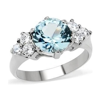 Šperky4U ocelový prsten s tyrkysovým kamenem AL 0102