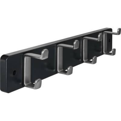 Walteco 8602 4 háčky černý MDF nikl