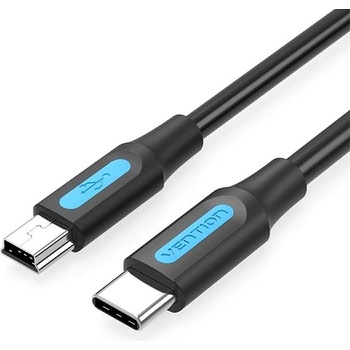 Vention COWBD USB-C, 2.0 to Mini USB 2A, 0,5m, černý