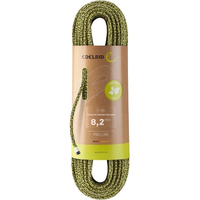 Edelrid Единично въже Edelrid Starling Protect Eco Dry 8, 2 mm Half rope - Yellow / Night - размер 60 m (308-0430-0212)