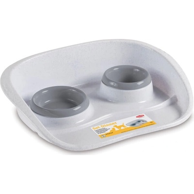 Stefanplast Plastová miska dvojitá 1x 300 ml 1x 250 ml
