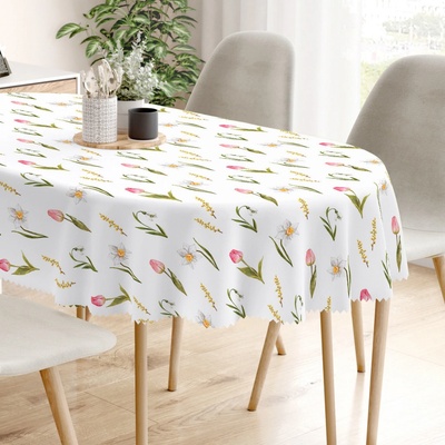 Goldea oválný teflonový ubrus dotek jara 120x180cm