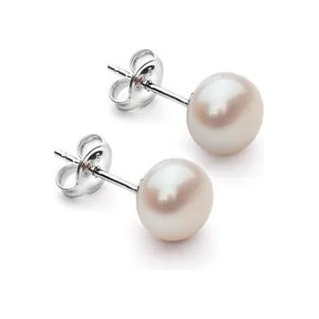 Image 1 of Swan Сребърни обици с естествена перла E7075W Swan