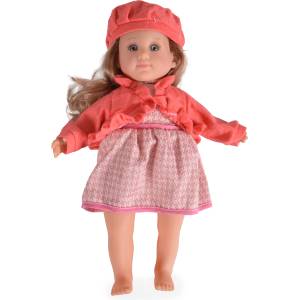 Moni Кукла Moni Toys - 46 cm, с рокля и шапка (109307)