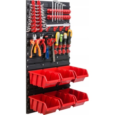 ProfiGaráž Stena na náradie 78x39cm + 6 boxov RED