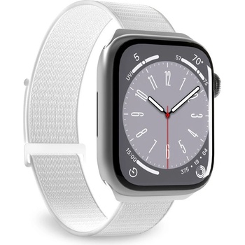 Puro PURO Nylon Sport Каишка за Apple Watch 4/5/6/7/SE/8 40/41mm, бял (PUR645)