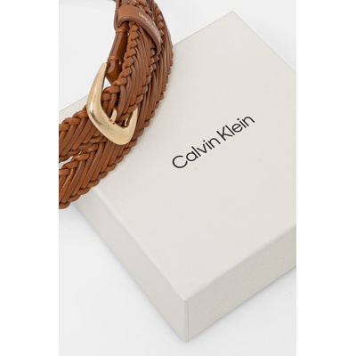 Calvin Klein плетен колан дамски от кожа (LV04F7087G)