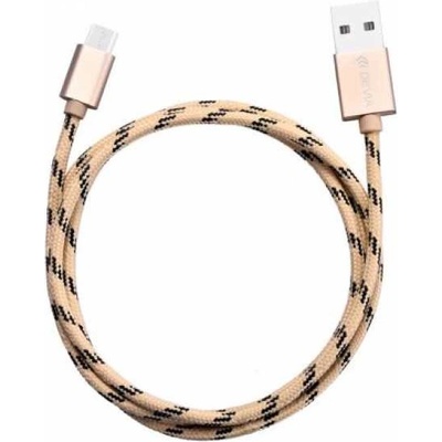 DEVIA Кабел Devia Fashion, USB A(м) към Lighting(м), 1.5m, златен