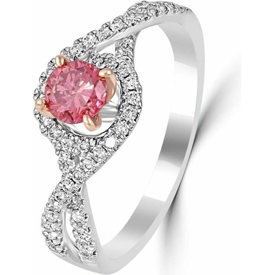 Eppi Zásnubný prsteň s certifikovaným fancy pink lab grown diamantom Steele RE33246