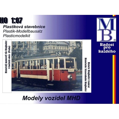 MB modely Stavebnica električky Ringhoffer 9 okien DP Praha 474 orig. prev. Epocha III 1:87