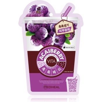 MEDIHEAL Vita Mask Acaiberry платнена маска със стягащ ефект 20ml