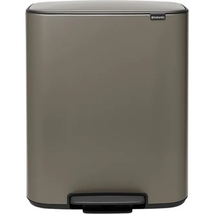 Brabantia Кош за смет Brabantia Bo Pedal 60L, Platinum (1003184) - azo