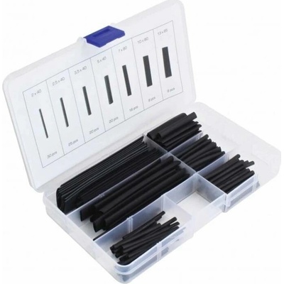Bužírky - smršťovací hadičky, 13x85-2x40 mm, černé, sada 127 ks - ASTA A-TC527