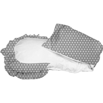 Eva Kiedroňová Povlak šedý s bílými hvězdičkami