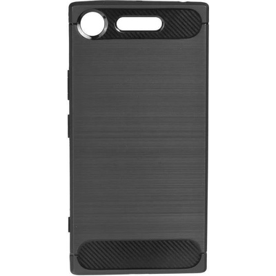 Forcell Противоударен Силиконов Калъф за Sony XZ1, Forcell Carbon Case, Черен (5901737866080)
