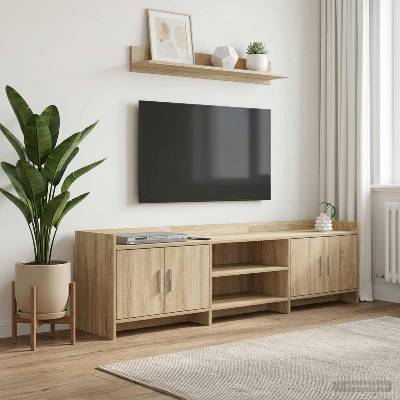 vidaXL ТВ шкаф 168 x 33 x 47 см Дъб сонома Инженерна дървесина (8011181)