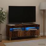 vidaXL LED телевизионен кабинет ARNHEM 100 x 35 x 43 см Старо дърво (896773)