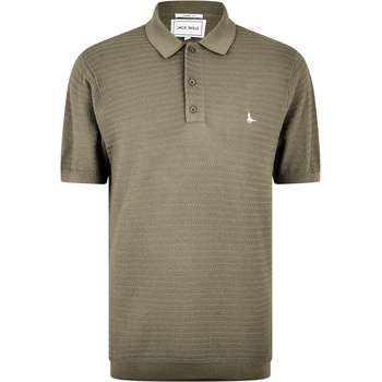 Image 1 of Jack Wills Блуза с яка Jack Wills Men's Herringbone Short-Sleeve Polo Shirt - Smokey Olive