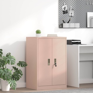 vidaXL Шкаф за съхранение Розово 60 x 40 x 90 cm Стомана (891725)