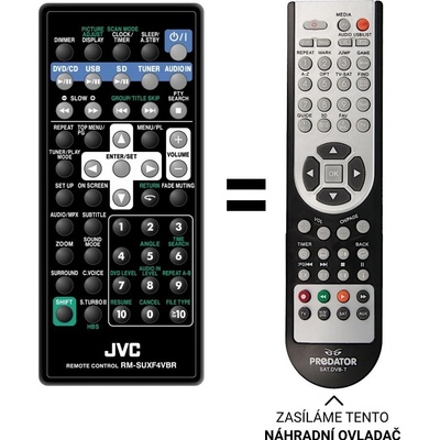 Dálkový ovladač Predátor JVC RM-SUXF4VBR pro UX-F4 UX-F5 – Hledejceny.cz