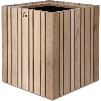 SQUARELY Самонаторяваща се саксия за цветя GrowMORE естествен дъб (106-6A3)