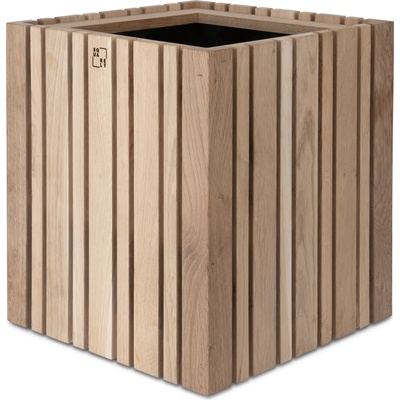 SQUARELY Самонаторяваща се саксия за цветя GrowMORE естествен дъб (106-6A3)