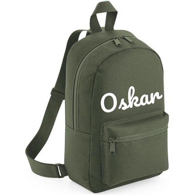 BagBase ruksak s menom Pastel - olivovo zelený