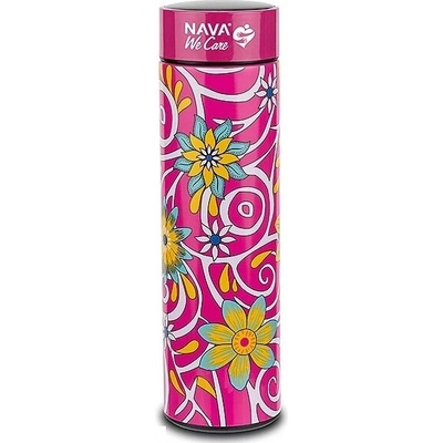Nava termohrnek s ukazatelem teploty We Care 500 ml růžový