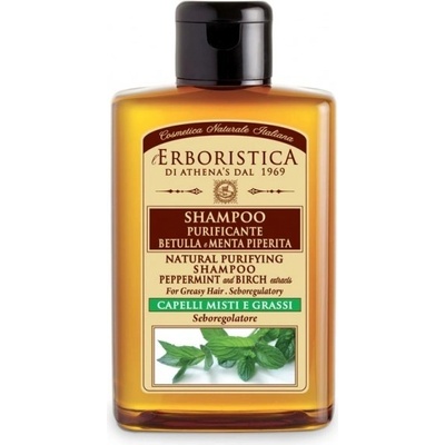Athena's Erboristica brezový šampón na mastné vlasy s mätou 300 ml
