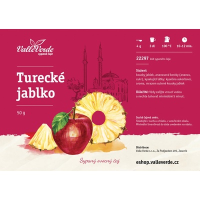 Valle Verde Turecké jablko sypaný čaj 50 g