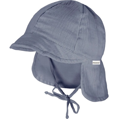 maximo Шапка с козирка maximo Baby's Peak Cap with Tie + Muslin Neck Protector Cap - Flint Stone - размер 45 cm (904-6332-0413)