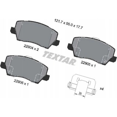 Picanto textar brzdové doštičky kia predné