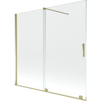 Mexen Velar параван за вана, 2-крилен плъзгащ се 170 x 150 см, прозрачен, златист - 896-170-000-01-50 (896-170-000-01-50)