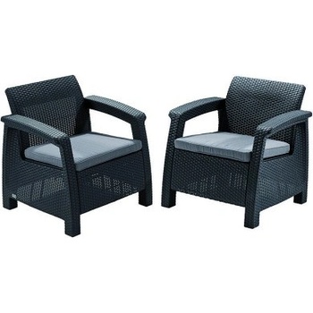 Allibert Corfu Duo grafit / šedá 2 ks