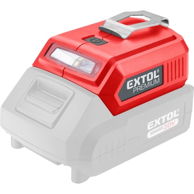 Extol Зарядно устройство extol premium за usb устройства, със светлина, share20v, без батерия, 5v/2a 8891896 (8891896)