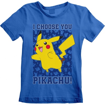 CurePink dětské tričko pokémon IChoose You modrá