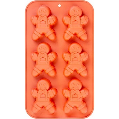 MagicHome Forma vánoce silikon perníček 29,5x17,5x2,7 cm 6 ks ST801890