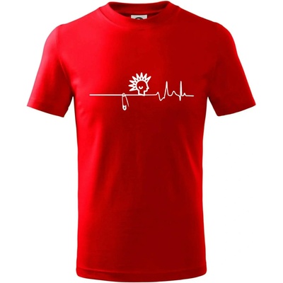 Ekg punk tričko detské červená