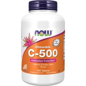 NOW NOW Vitamin C-500 Chewable, 100 Tablets - fitnesdobavki - 29,14 лв