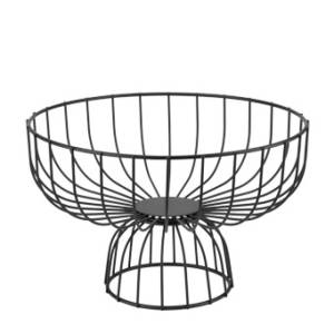 Horecano - Метална фруктиера / купа кръгла на столче ф28xh18, 5см черна REN-(HC-39159) (0139159)