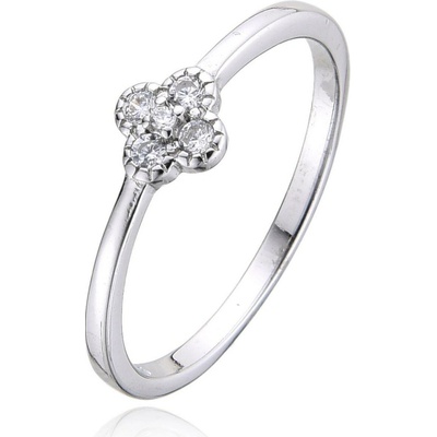 Jan Kos jewellery Stříbrný prsten s bílým zirkonem MHT 4432