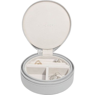 Stackers Пътническа кутия за бижута Stackers Travel кръгла каменносива (74557)