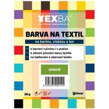 TEXBA 08 Zelená 20 g Barva na textil na bavlnu viskózu a len